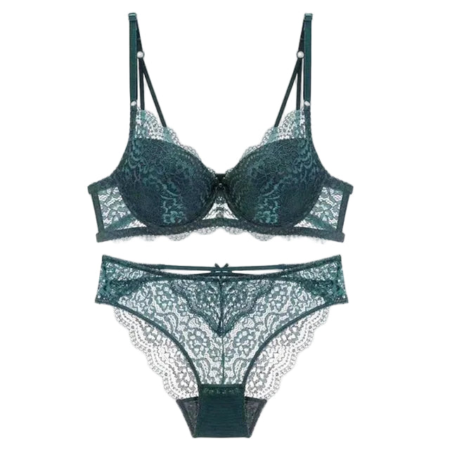 Underwear Set Women Bras Deep V