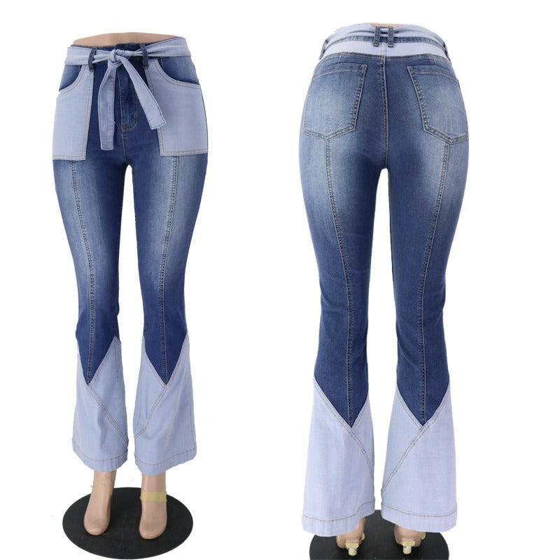 Patchwork Flare Jeans