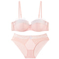 Half-Cup Underwear French Thin Comfortable Gathering Lace Bra Set