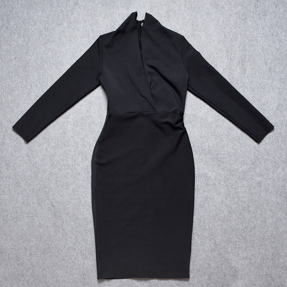 Bodycon Elastic Midi Bandage Dress