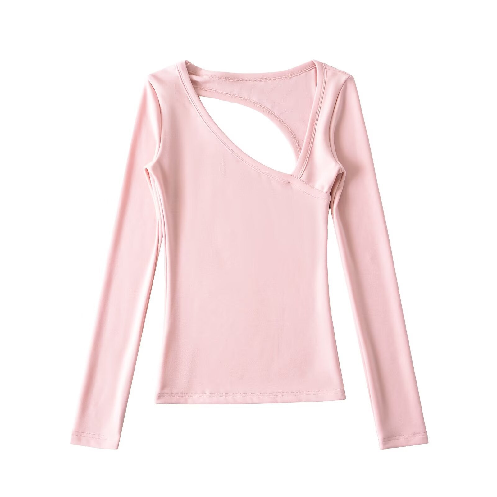 Backless Off-the-Shoulder Long Sleeve Top