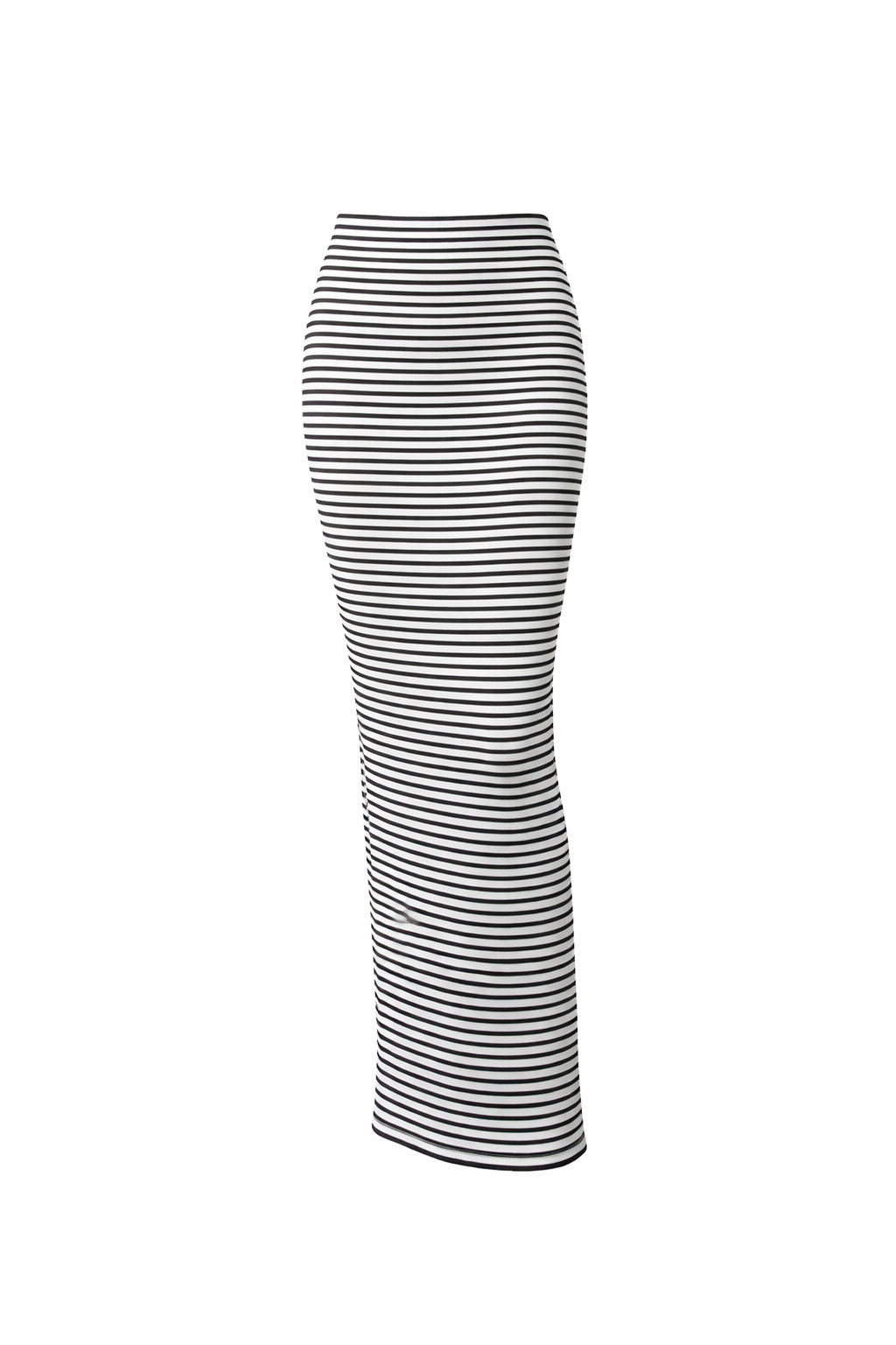 White Black Striped Bodycon Midi Maxi Long