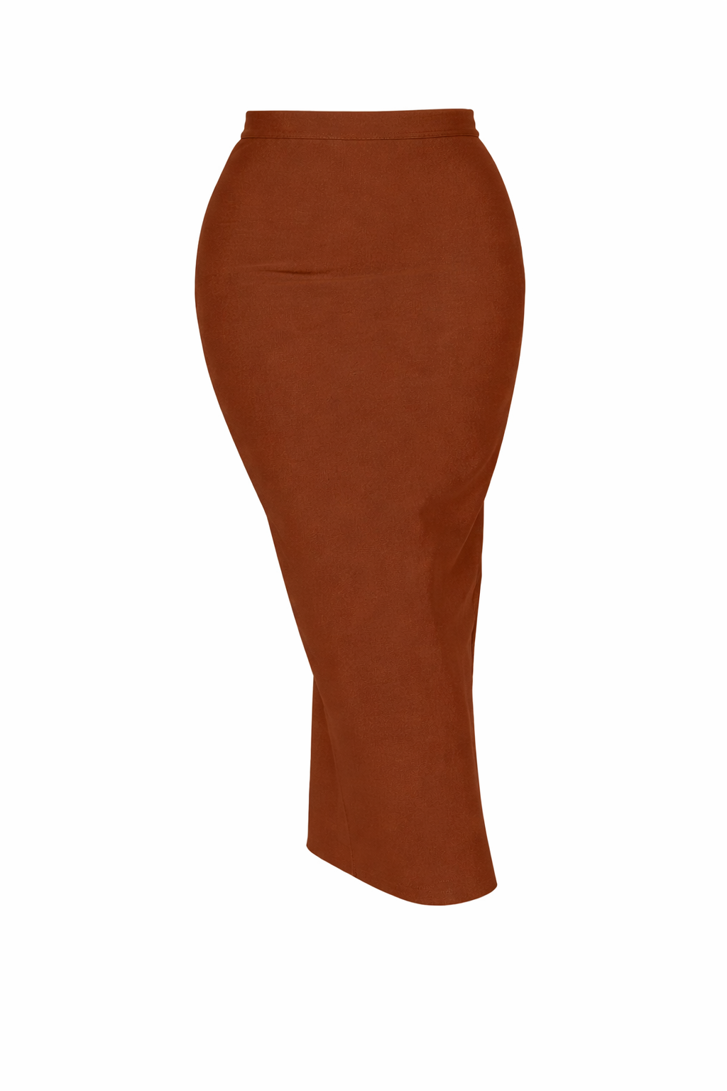 Open Fork Split Brown Bandage Skirt