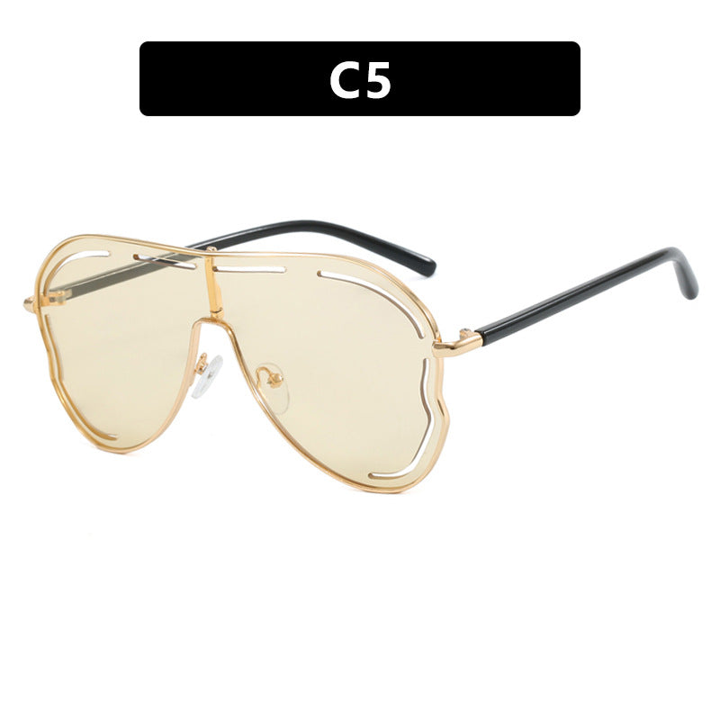 Conjoined large frame toad shaped sunglass