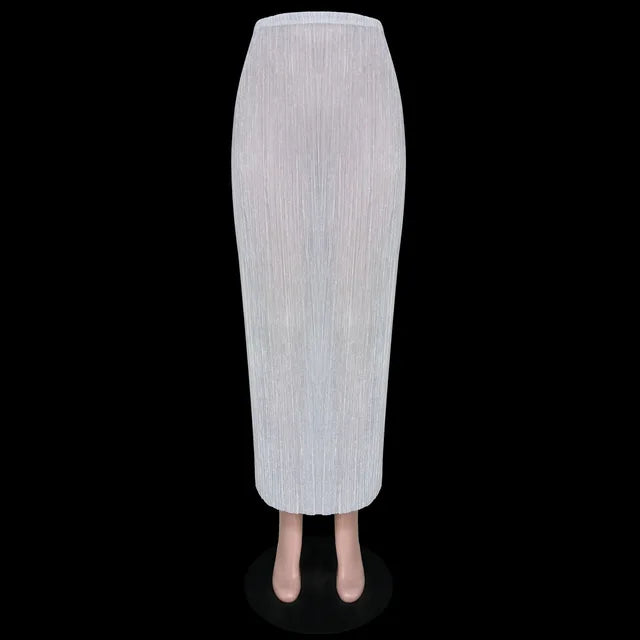 See-through Elegant High Waist Hollow Out Skirt