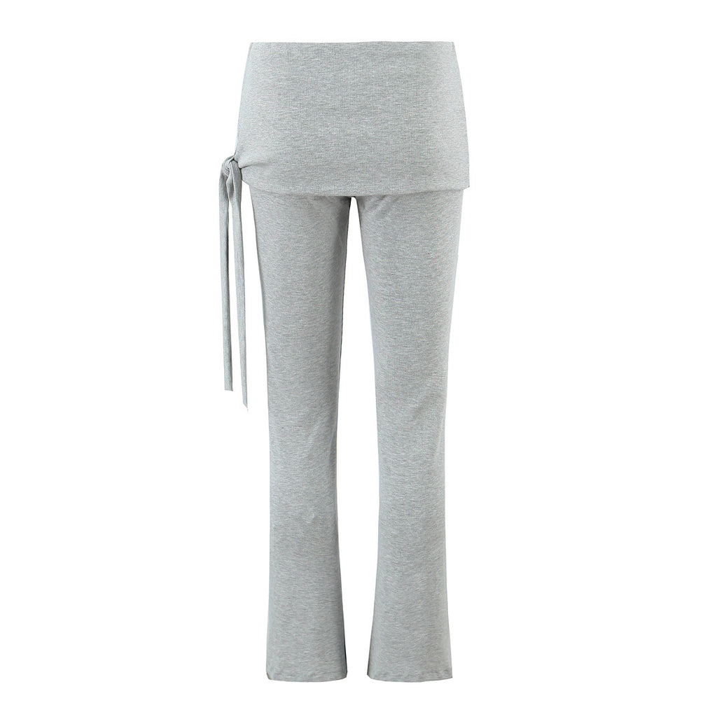 Bell bottom slim fit and stretch pants