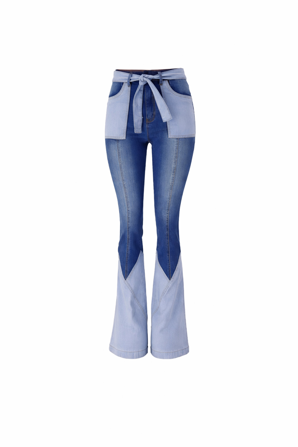 Patchwork Flare Jeans