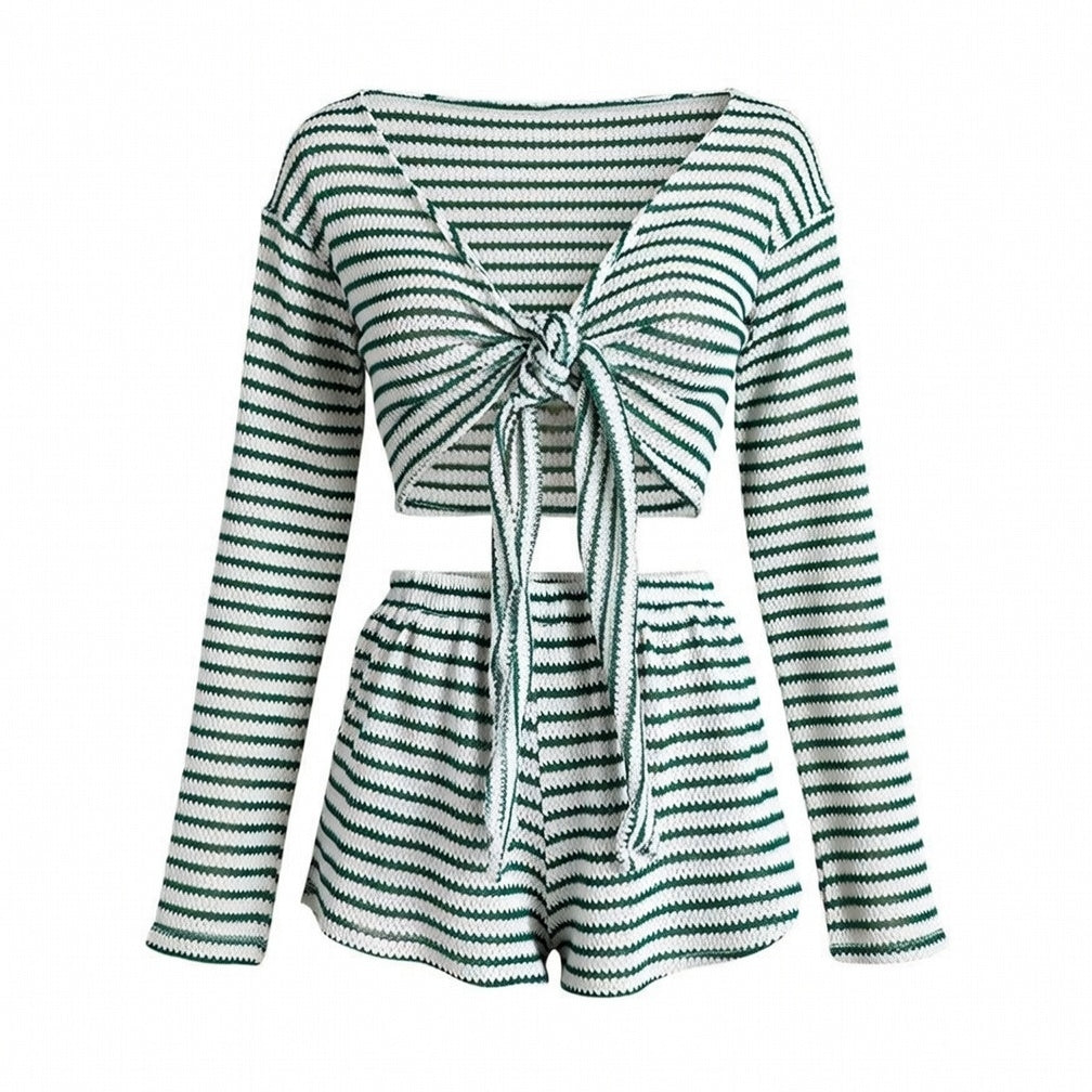 up V-neck pajama set