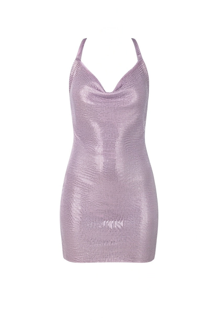 Backless V Neck Mini Dress