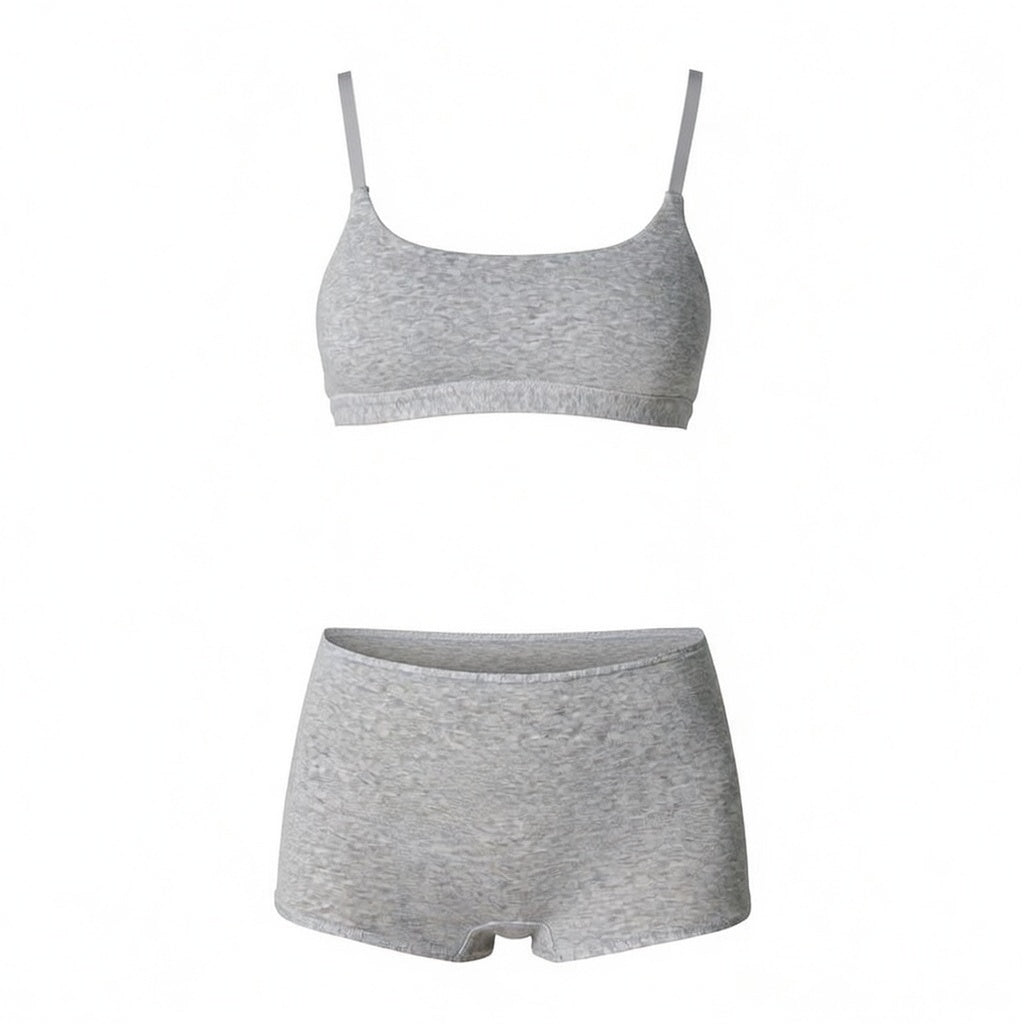 Cotton Bra Short Cotton Seamless Underwear Set